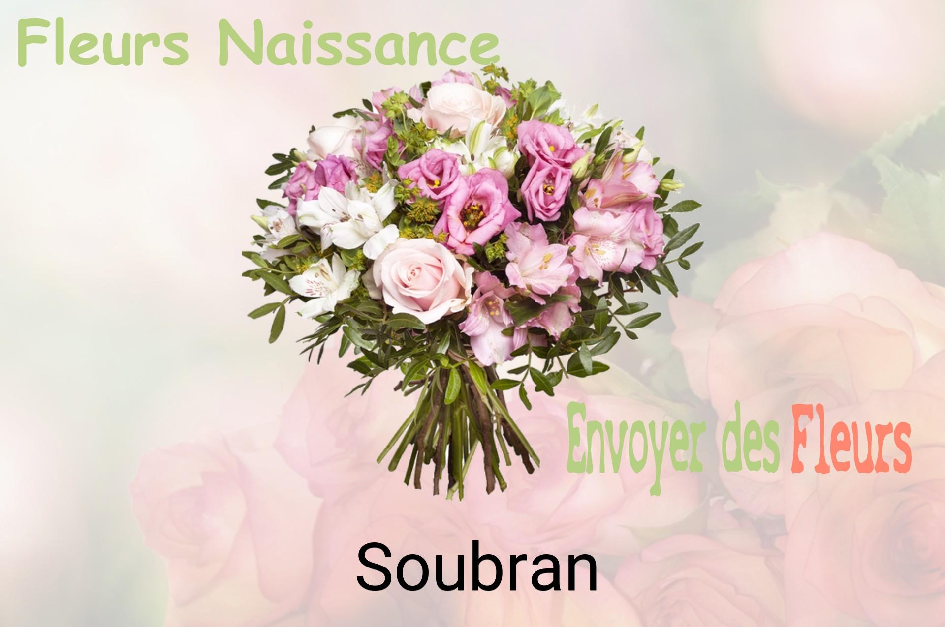 Bouquet de fleurs de naissance livré à Soubran